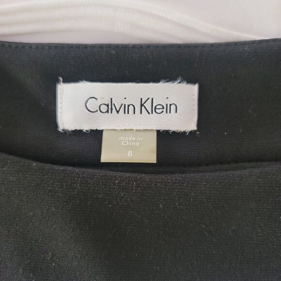 Calvin Klein Women's Black And White Sheath Dress Size 8 Wedding Career Cocktail - Picture 5 of 5